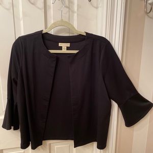 3/4 sleeve, light-weight knit jacket.